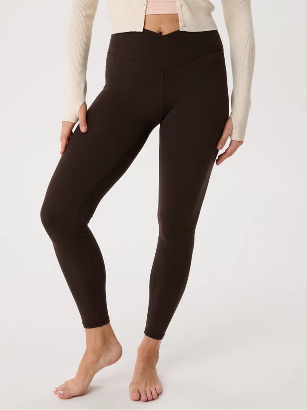 OFFLINE By Aerie Real Me High Waisted Crossover Legging - Deep Earth - XS